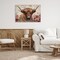 Stupell Industries Highland Cow in Spring Canvas Wall Art Design by LSR Design Studio